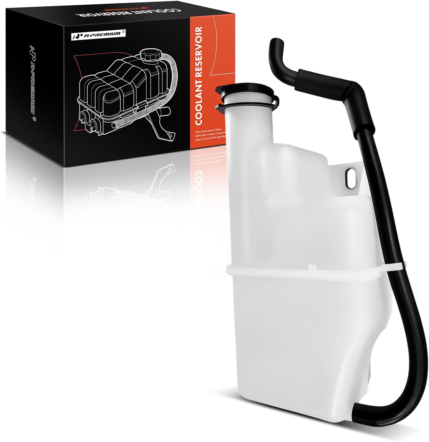 A-Premium Engine Coolant Overflow Recovery Reservoir Tank [with Cap & Hose] Compatible with Mazda 2 2011 2012 2013 2014, 1.5L