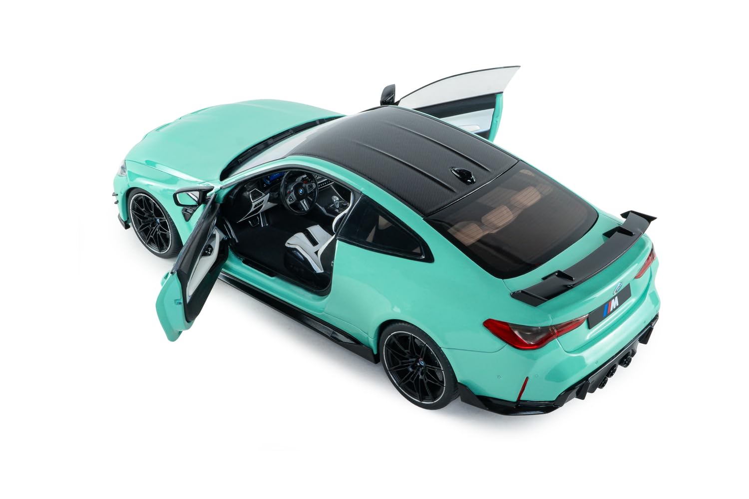 Solido BMW M4 STREETFIGHTERS 2025 – Diecast Modelo de Coche con Piezas de Rendimiento, Coche Deportivo Agresivo Tuning, Miniatura Detallada, Turquesa, 1:18