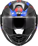 LS2, Casque Moto Modulable ADVANT X Carbon Future II Gloss White Blue, L - 2