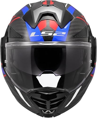 LS2, Casque Moto Modulable ADVANT X Carbon Future II Gloss White Blue, L - 2