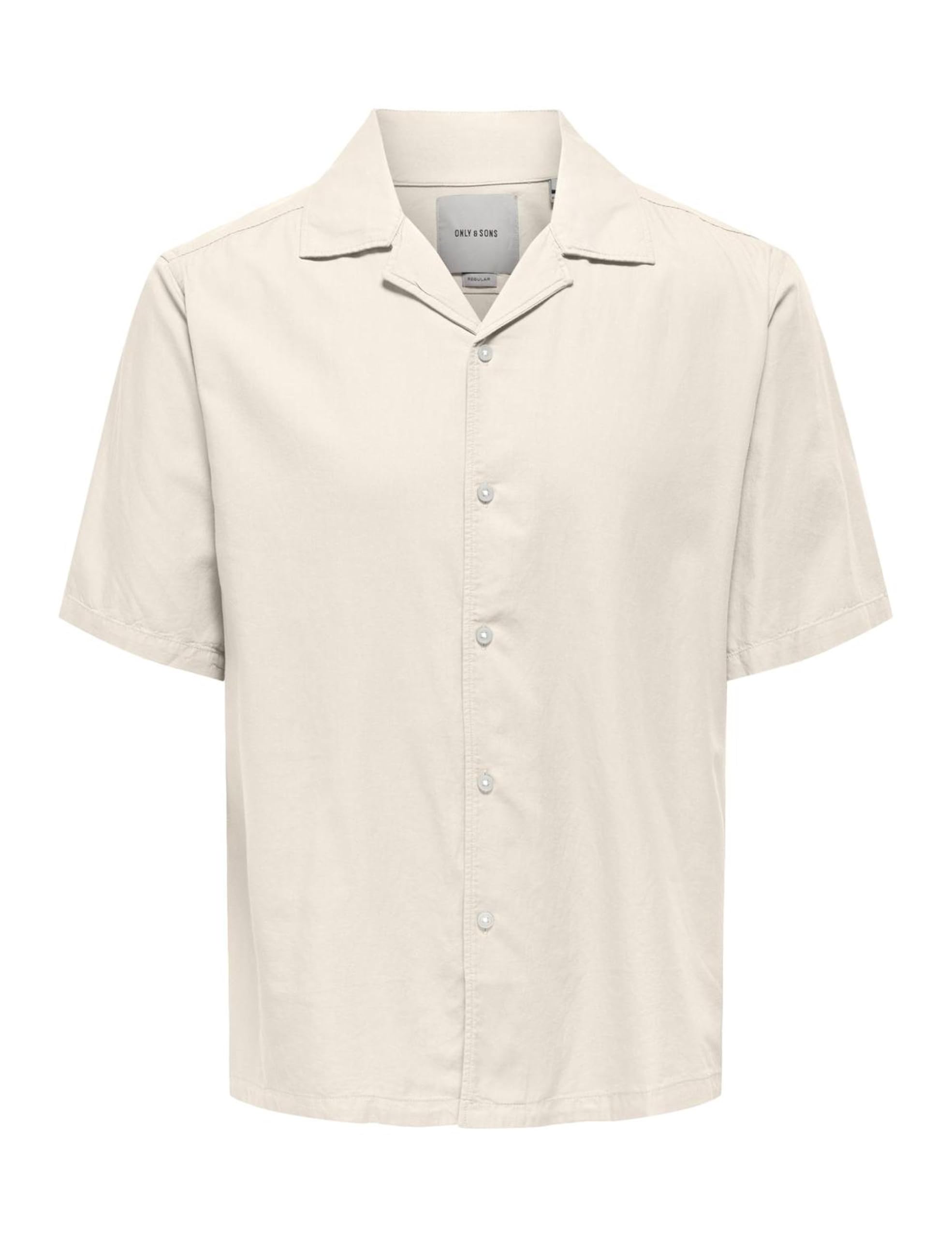 ONLY & SONS Onsdilem Reg 0300 Ss Resort Shirt, Egret, L