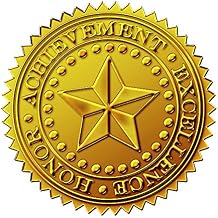 Great Papers! Star Embossed Official Gold Foil Certificate Seal for Achievements and Awards, 48 Count 903419