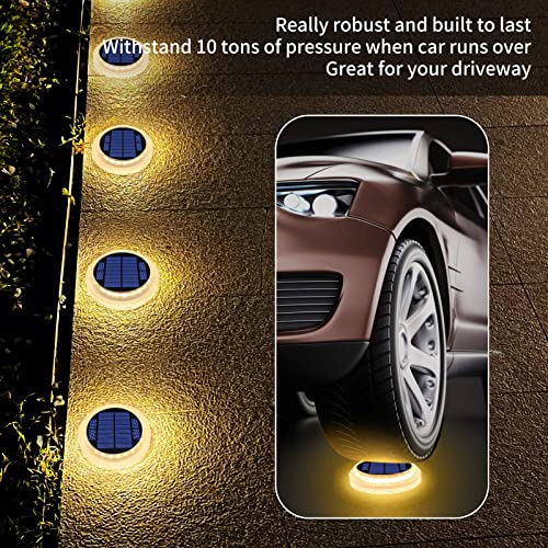 YiLaie Solar Decking Lights, Solar Step Ground Lights, 4 Pack - Image 4