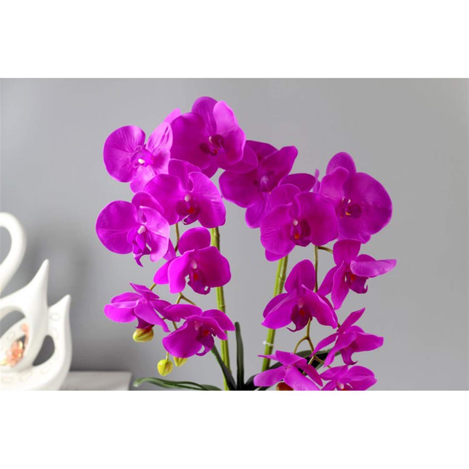 Fiore Artificiale Orchidea Artificiale Fiori Finti Phalaenopsis Bouquet di Fiori Finti Composizione Floreale per casa Giardino Festa Matrimonio Decorazione per la ca
