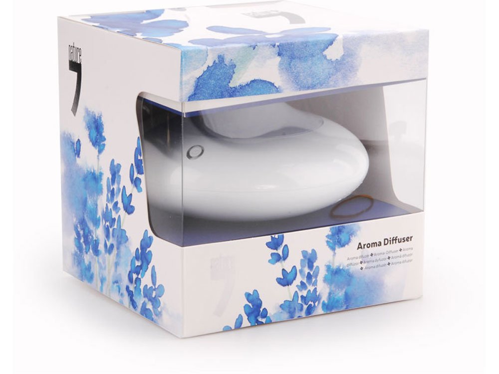 Nature7 Dyfuzor zapachowy – olejek aromatyczny 569600, DF12A, aladdin, 12 W, nawilżacz powietrza ze światłem LED, rozpylacz zapachu do aromaterapii, ultradźwiękowa mgiełka, automatyczne wyłączanie