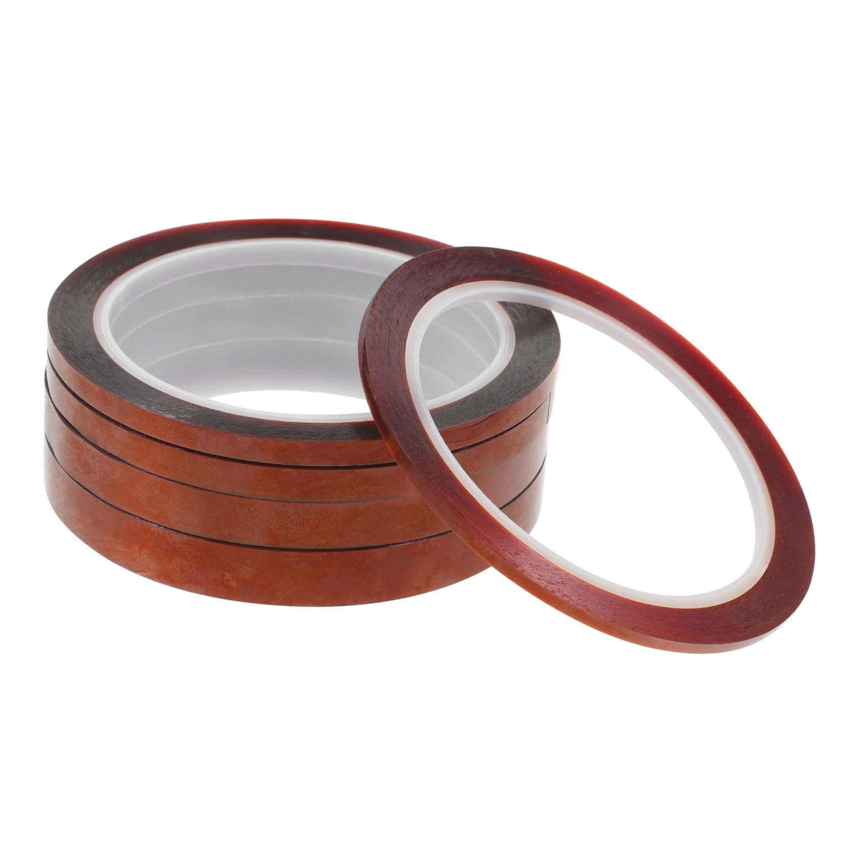 DINHEAROM Thermal Transfer Tape 5 Rolls 3mm/5mm/7mm/10mm/12mm Heat Tape for Sublimation High Temp Strong Adhesive Easy Cut