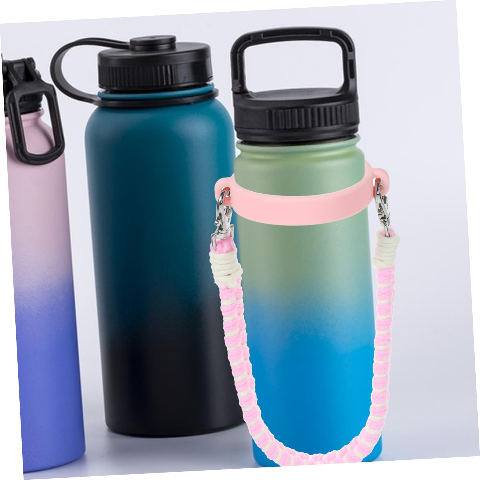 5 Pièces Tressé Bouteille d'eau Sangle Randonnée Porte-Bouteille Bouteille d'eau Sling Porte-Bouteille d'eau Pratique Bouteille Sling Porte-Bouteille Sangle Bouilloire Manchon