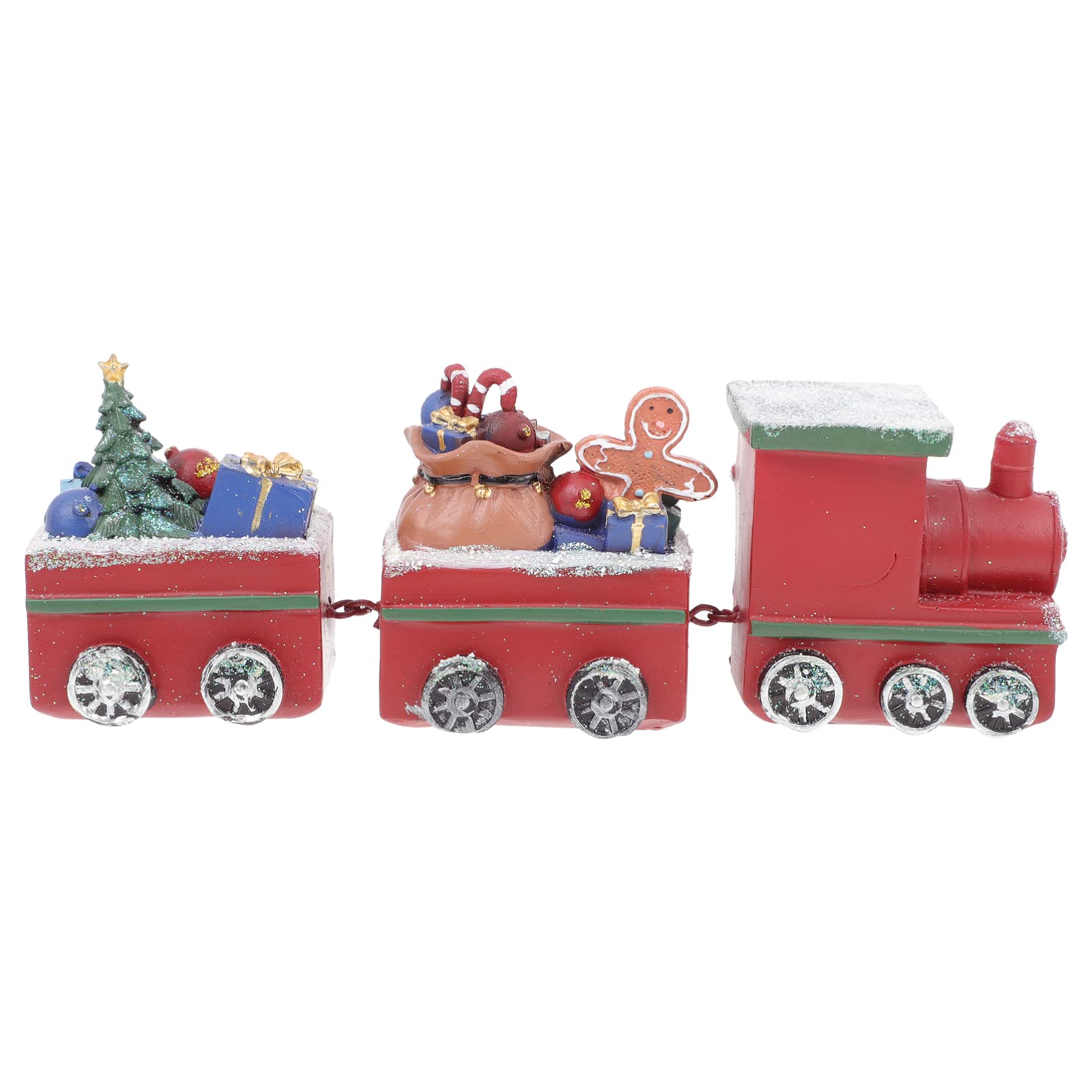 Cabilock 1pezzi Trenino Artigianale in Resina Ornamento Natalizio Decorazione per Ragazza Decorazioni da Tavolo per Feste di Natale