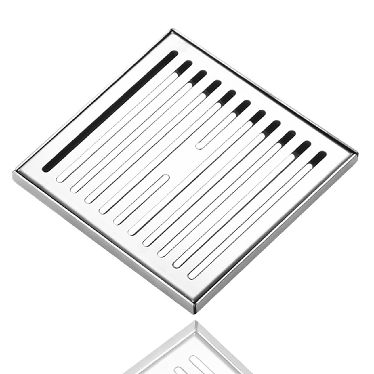 Kit de cubierta de lluvia para exteriores, coladores y filtros de rejilla de metal (15/20/25/30 cm, 1,3 cm de altura) para un drenaje eficiente de agua - Cubiertas de alcantarillado (15 x 15 cm