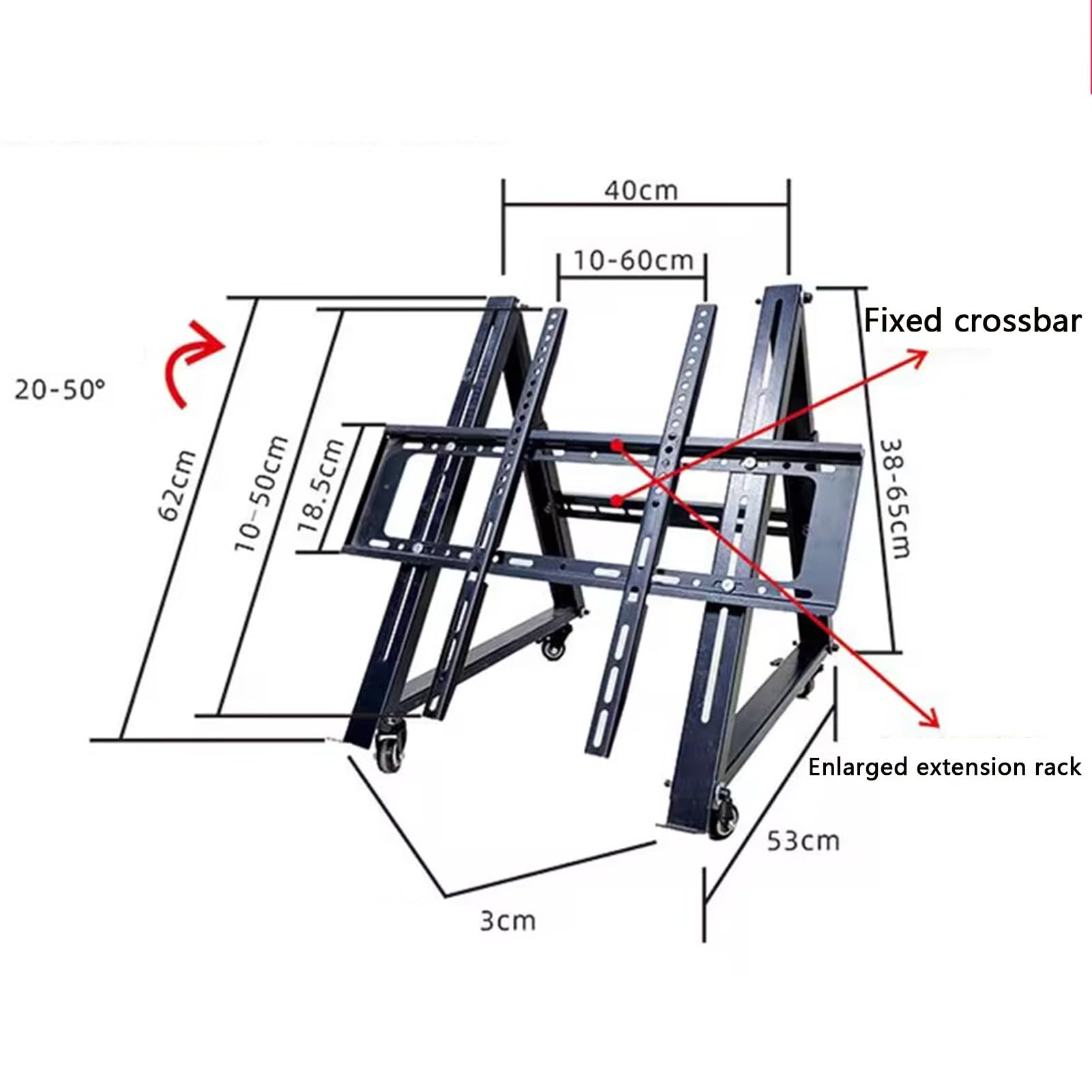 Support de Sol Universel pour téléviseur avec Podium de Salle de conférence - Support TV Roulant pour téléviseurs de 32 à 75 Pouces, Chariot Mobile avec Support inc,