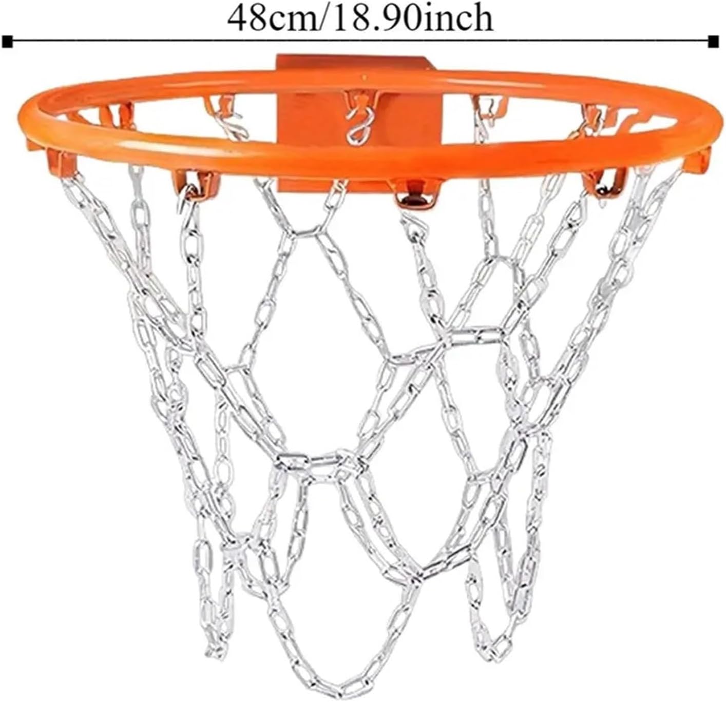 Small Basketball Hoop Net 12 Hoop Basketball Iron Chain Net Thickened Easy Installation Hanging Basketball Hoop Replacement for Universal Basketball Stands