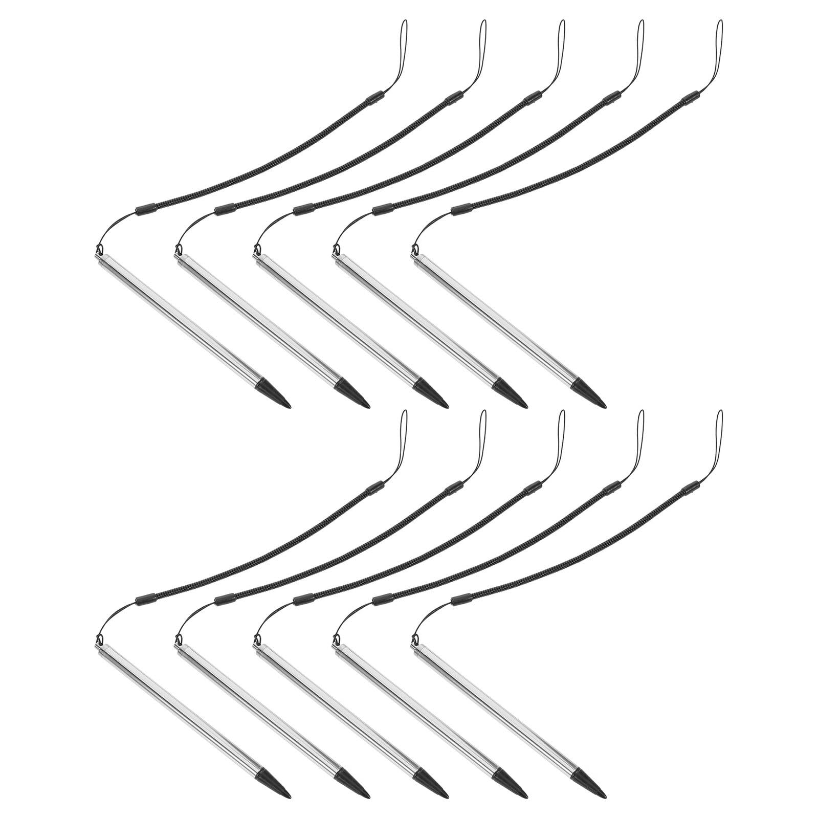 Sewroro Lápiz Táctil Resistivo para Pantalla 10 Piezas con Cuerda de Resorte Plateada Compatible con Tabletas y Teléfonos Adecuado para Dibujo y Escritura Precisa Dispositivos Táctiles