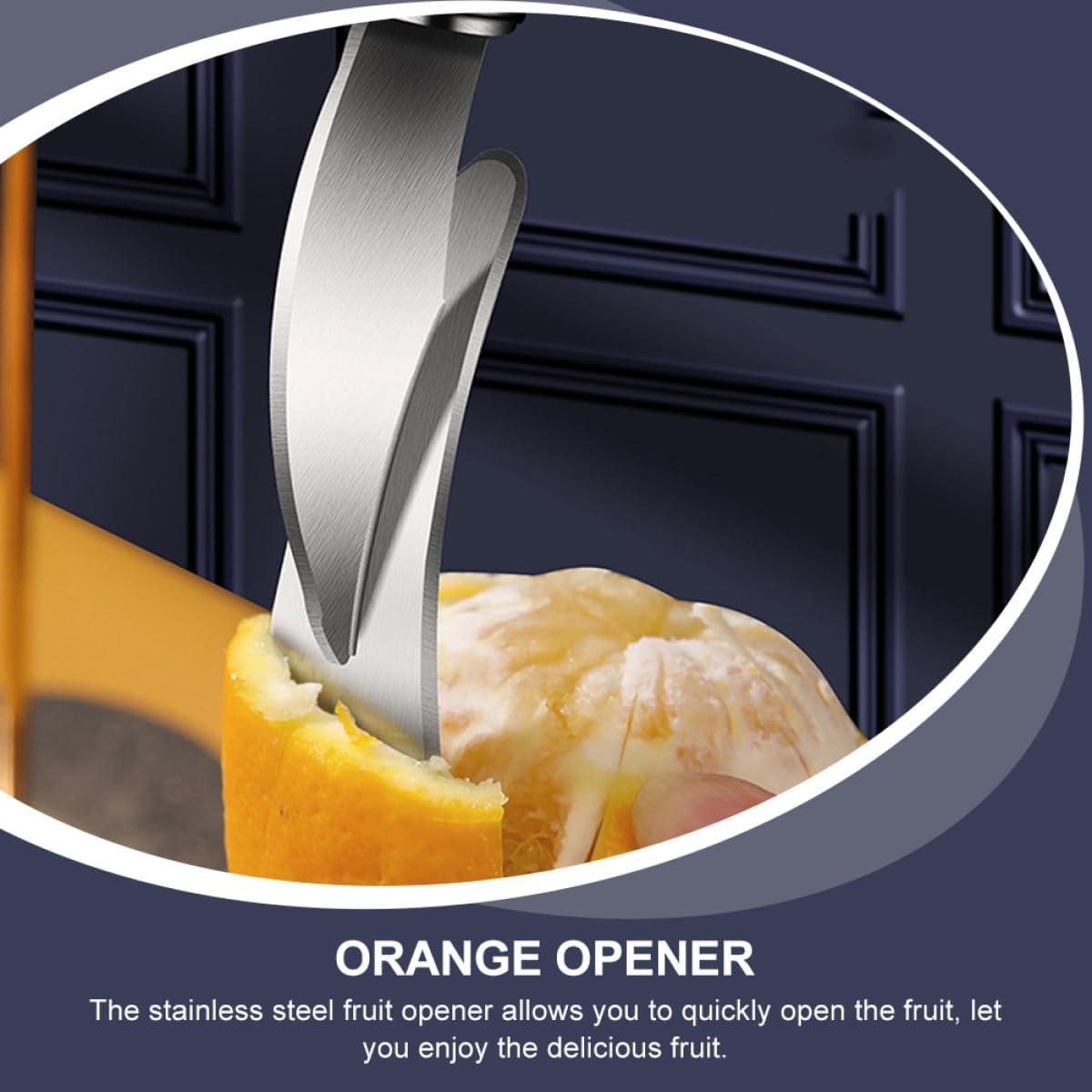 304 Stainless Steel Orange Cutter Tool and Pomelo Peeler, Multi-function Fruit Opener Kitchen Gadget for Home and Restaurant Use