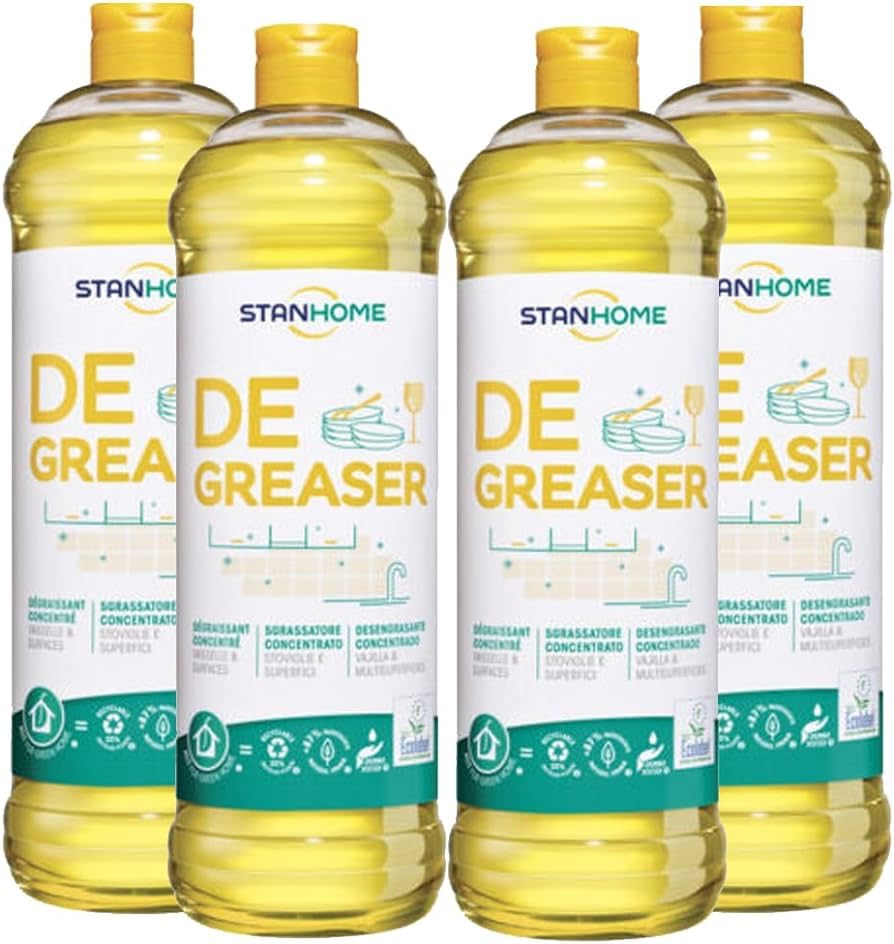 STANHOME Desengrasante degreaser, Uso doméstico e Industrial - Quitagrasa total, Multisuperficie, vajilla, cristalería, cocina (Original, 4 Litros)