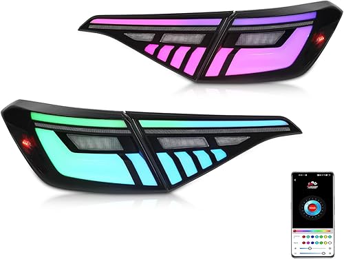 Miniatura 9 de Archaic Luces traseras RGB compatibles con Honda Civic 2022-2024 Sedán de 11 generación, con animación RGB DRLseñal de giro secuencial, par