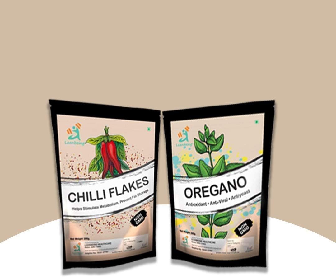 Pizza Combo | Oregano and Chilly Flakes |200Gm Each | Special Tasty Spices for Seasonings