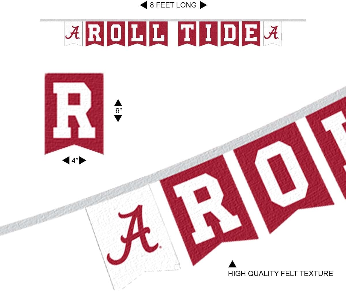 Alabama Crimson Tide Banner String Pennant Flags - Image 5