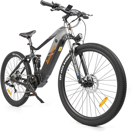 Accolmile 27.5" Electric Mountain Bike : ColaBear Adult Ebike with 8fun 48V 750W Mid Drive Motor & 17.5Ah Removable Lithium Battery & DPC18 Display, Shimano 8 Speed Gears