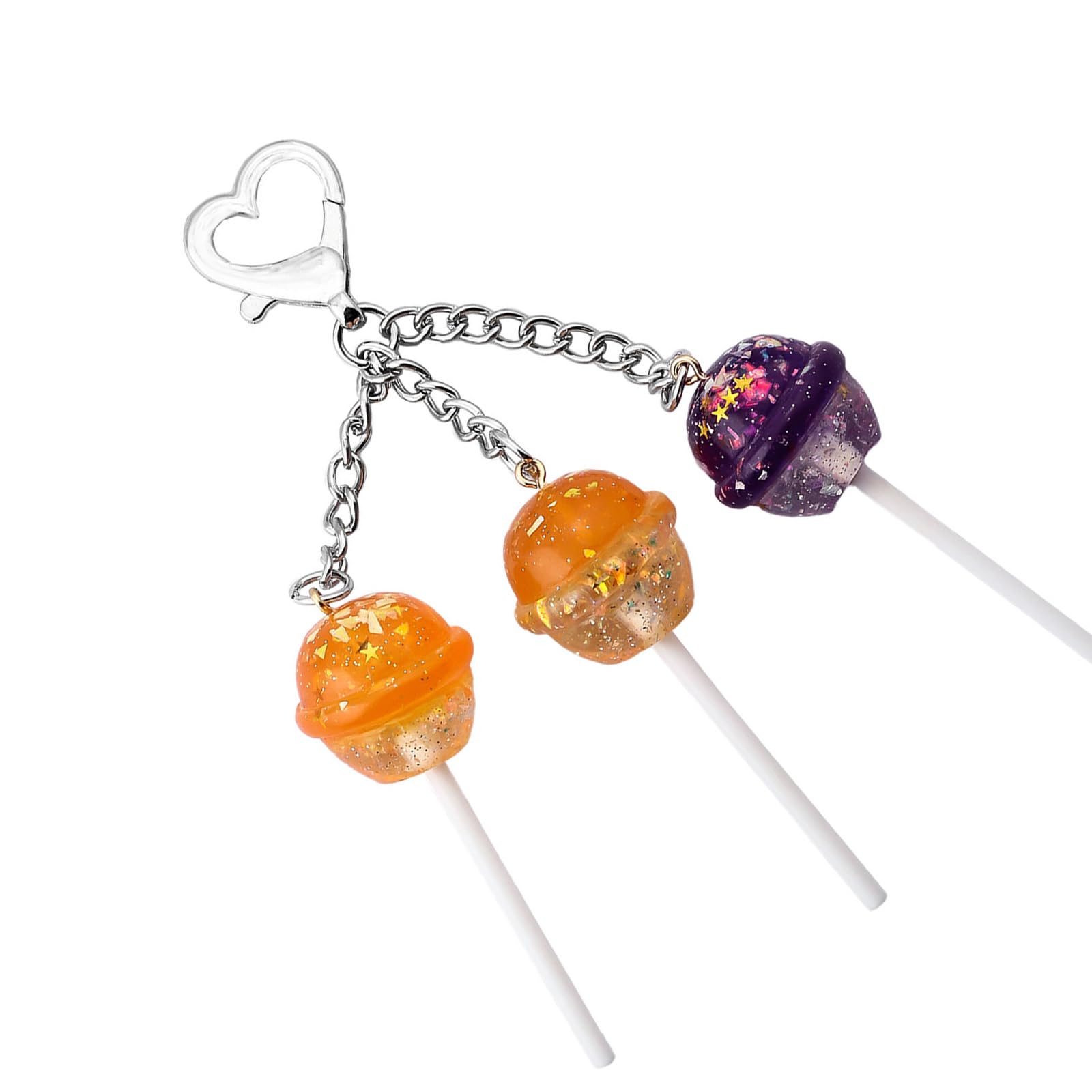 Maxtonser Realistic Lollipop KeychainResin Candy Keyring For Keys Backpack Charm Lightweight Accessory Multiple Colors Available