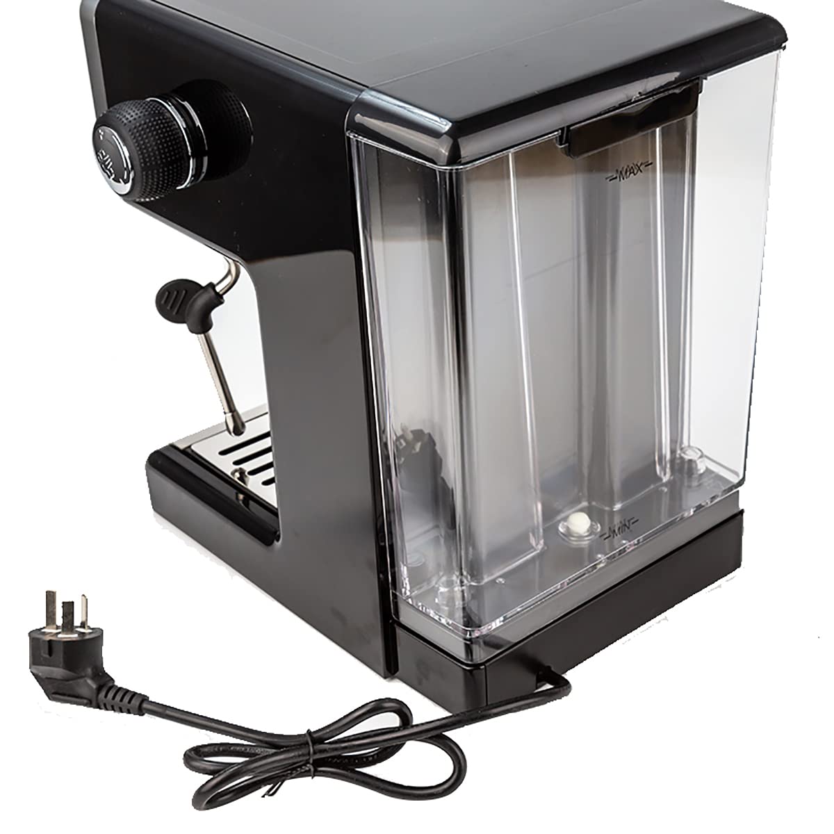 Macchina per caffè espresso semiautomatica, macchina per caffè espresso con montalatte, caffettiera per latte e cappuccino, 15 bar di pressione, serbatoio da 1,7 litri, 1450 W, acciaio inossidabile