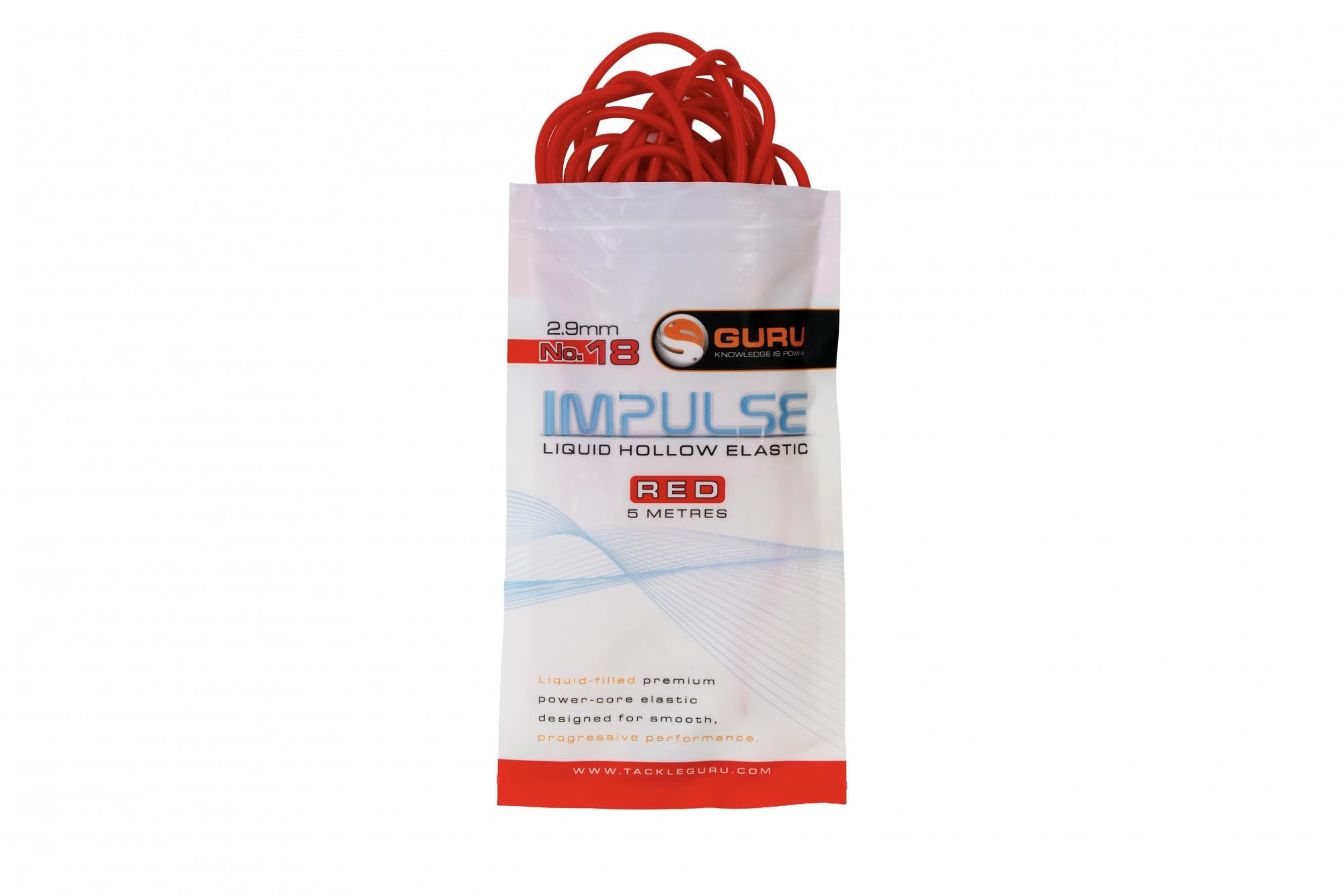 Guru Impulse Liquid Hollow Elastic 5m | 2.9mm Red | GNE021