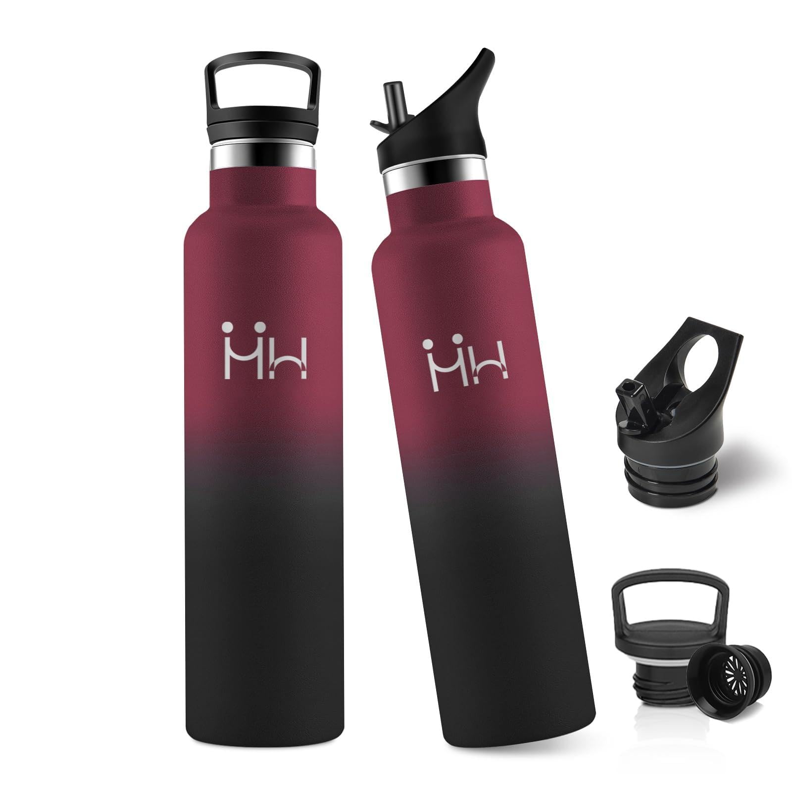 JAPORIA Thermos Flask, 1 Litre, Drinking Bottle with Straw, Leak-Proof Stainless Steel, Suitable for Carbonated Drinks, BPA-Free, One-Hand Opening, Thermos Flask for Gym, Yoga, Sports