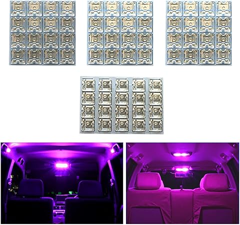 Amazon ムーヴコンテ L575s L585s Ledルームランプ ピンク Pink 4点 合計68発 ルーム球セット ダイハツ Move 内装品 室内灯 マップランプ 電球 Led球 Ledバルブ Ledライト カスタム パーツ 車用品 カー用品 ピンク ルームランプ 車 バイク