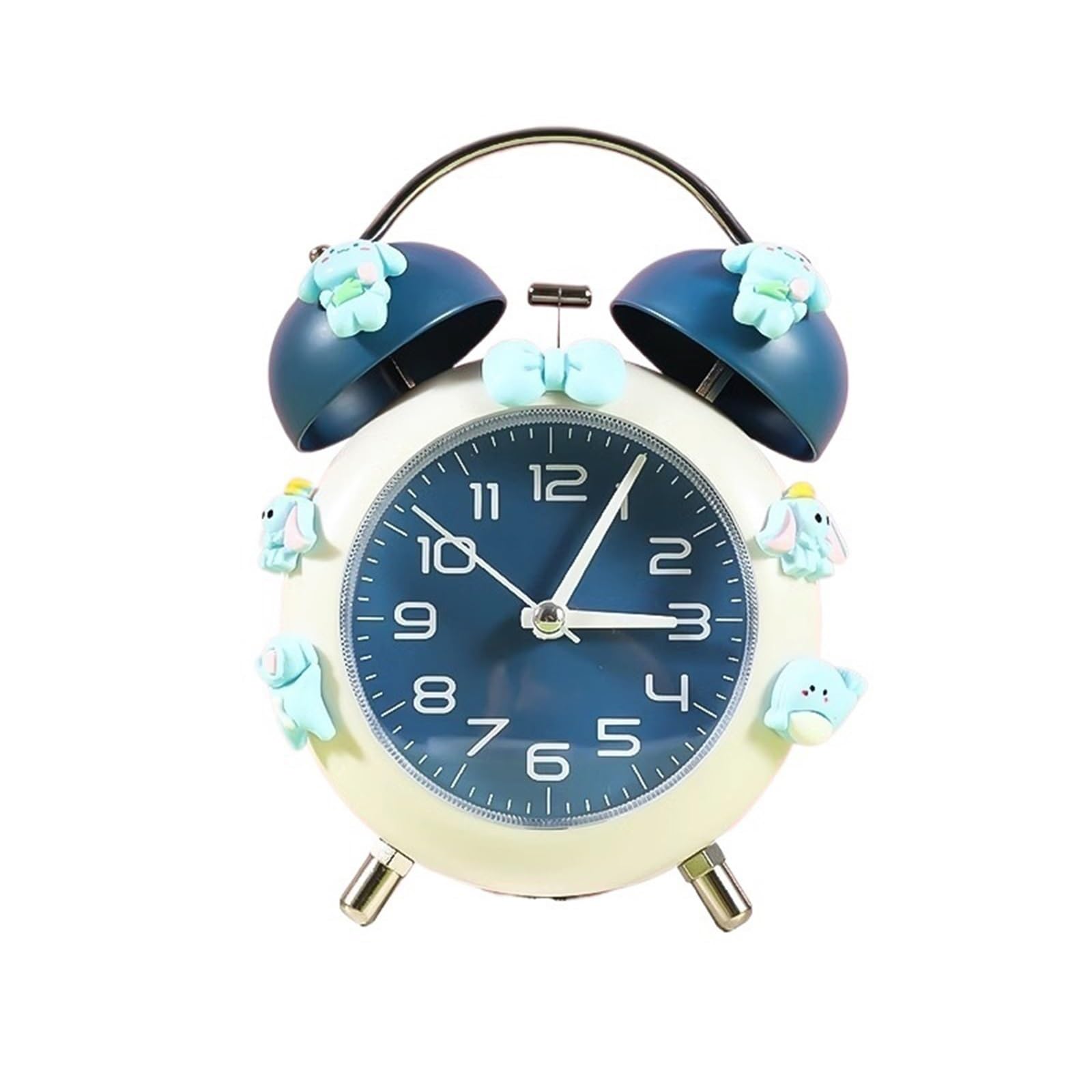 G5z9w3c7m2 Blue Loud Alarm Clocks Alarm Clock For Students Special Wake-Up Device Cute And Beautiful Small Intelligent(Blue)
