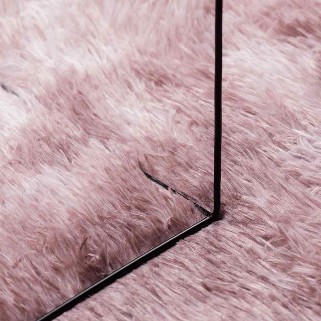 Alfombra de poliéster Shaggy de pelo alto, rosa viejo, 200 x 290 cm, robusta alfombra Shaggy para salón, dormitorio y balcón, parte inferior antideslizante, fácil de limpiar y no se arruga