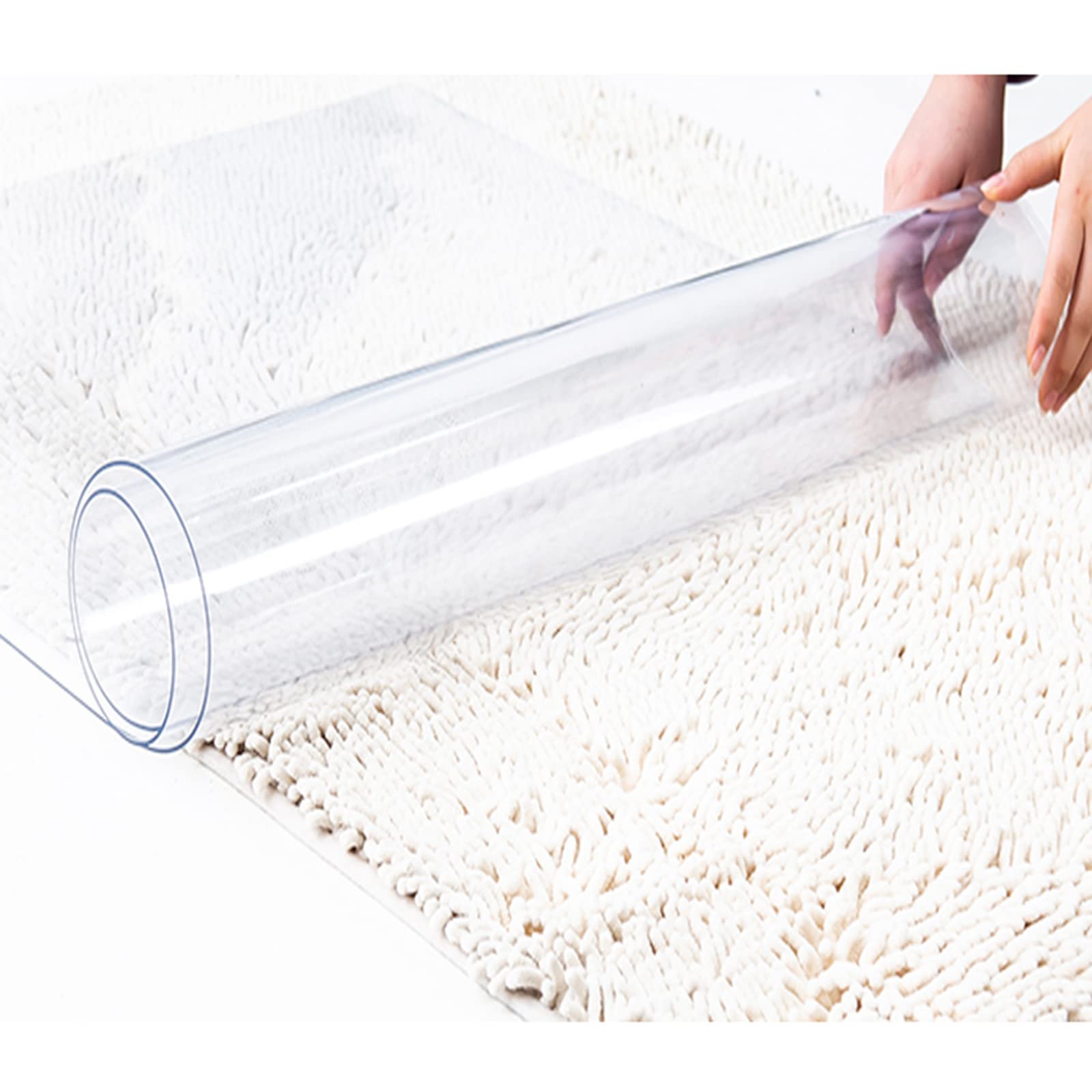 Chair Mat for Carpet Floor, Transparent Floor Protector Mat, 80x100/120x150cm Rectangular Pvc Desk and Chair Mat, Non-slip Carpet Protector Mat for Home, Transparent,50x100cm/19.7 * 39.4in