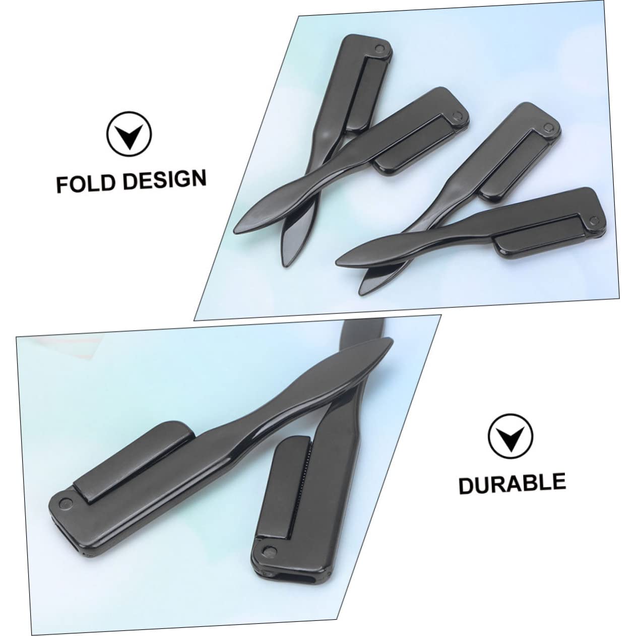 MAGICLULU 2 Set Di Spazzole Per Sopracciglia Ergonomiche Pettine Per Ciglia Pettine Per Sopracciglia Pettini Per Ciglia Pieghevoli Per Donne Strumenti Per Lo Styling Per Il Trucco 6 Pezzi*2