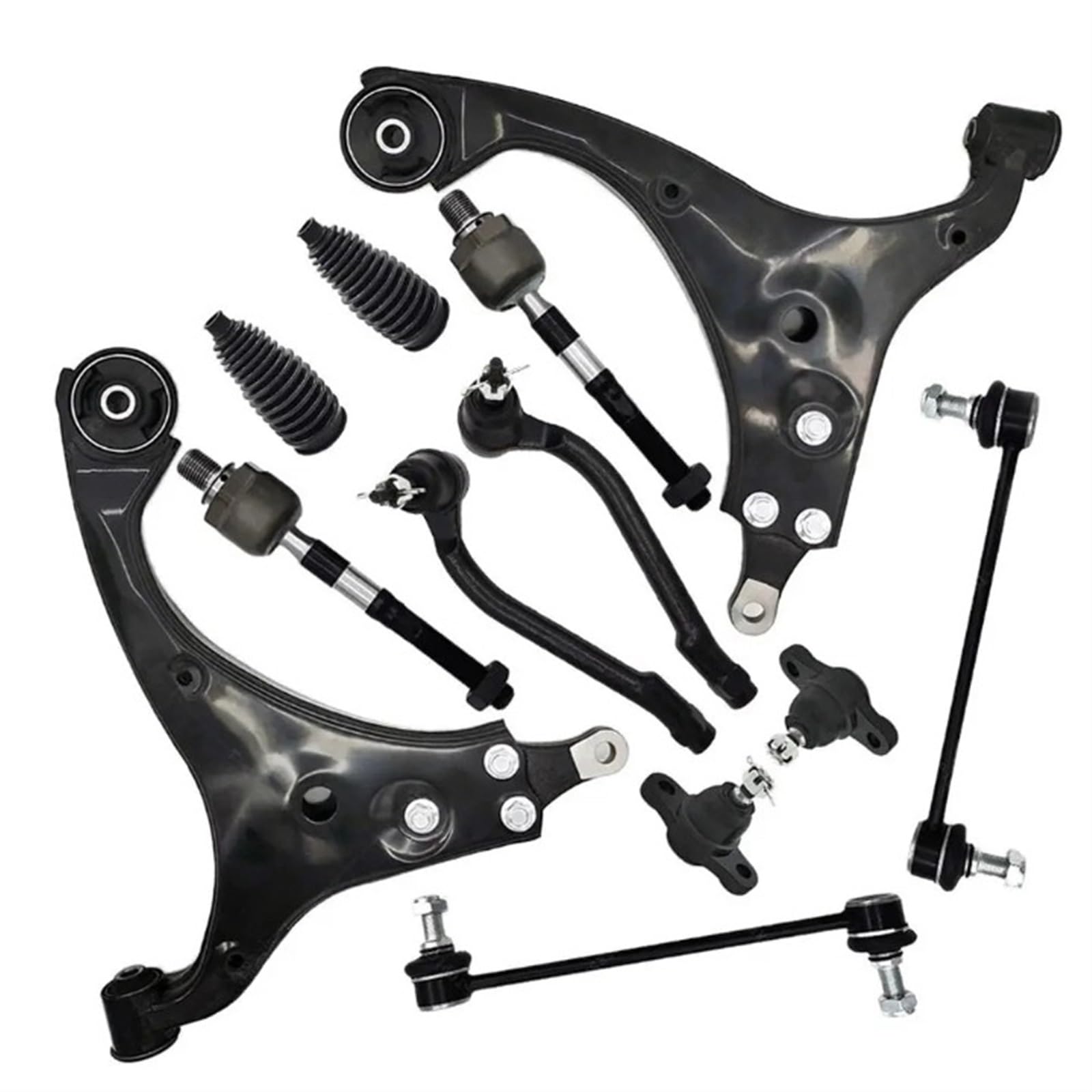 Kit da 12 pezzi for braccio di controllo inferiore anteriore, tiranteria esterna interna, barra stabilizzatrice compatibile con Hyundai Elantra 2007-2012