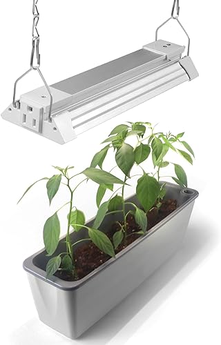 Miniatura 65 de Barrina Luces de cultivo para inicio de semillas, alto PPFD, espectro completo, enlazables, luces de cultivo colgantes para plantas