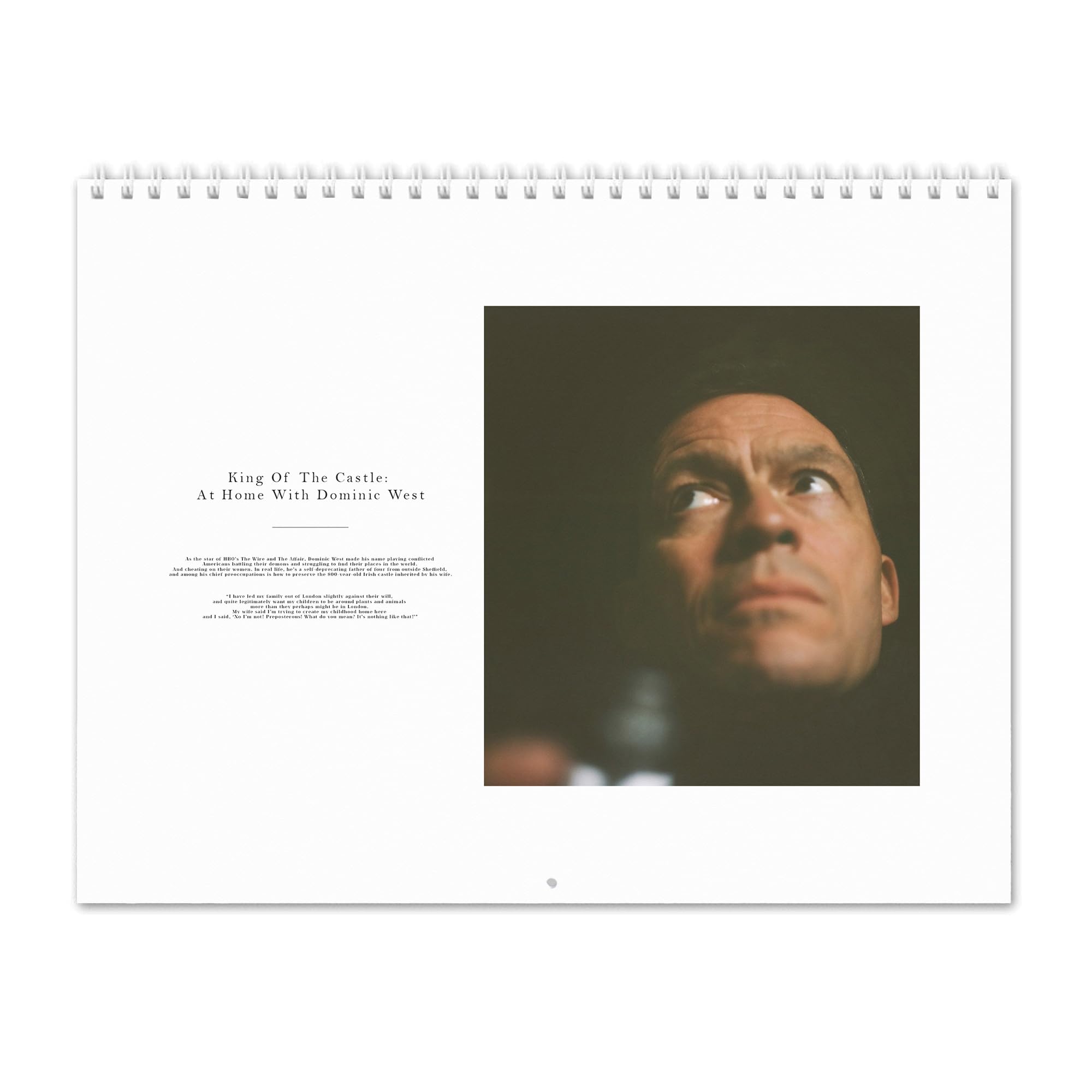 Dominic West - King Of The Castle Wall Calendar