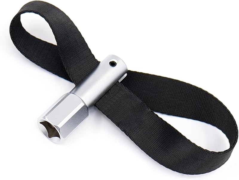 Chave de cinta para filtro de óleo com encaixe de 12,7 mm (1/2 pol.) e ajuste de até 15,2 cm JEUCLEL JEEU347