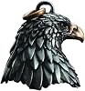 Handcrafted HD Bronze Eagle Motorcycle Bell,Biker Keychain Guardian Luck Charm for Riding Safety Road Protection Gift Men Women