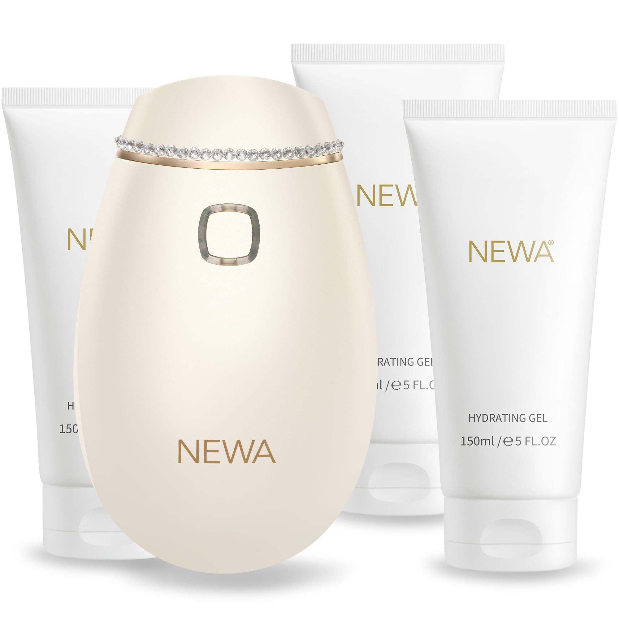 Wrinkle Reduction Device Skincare Tool for Facial Tightening. Boosts Collagen, Reduces Wrinkles. with 3 Gel Supply (off-white)