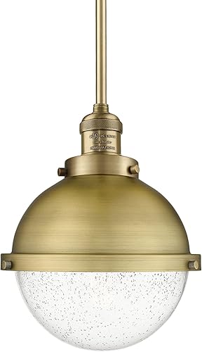 Innovations 201S-BB-HFS-84-BB One Light Mini Pendant from Franklin Restoration Collection