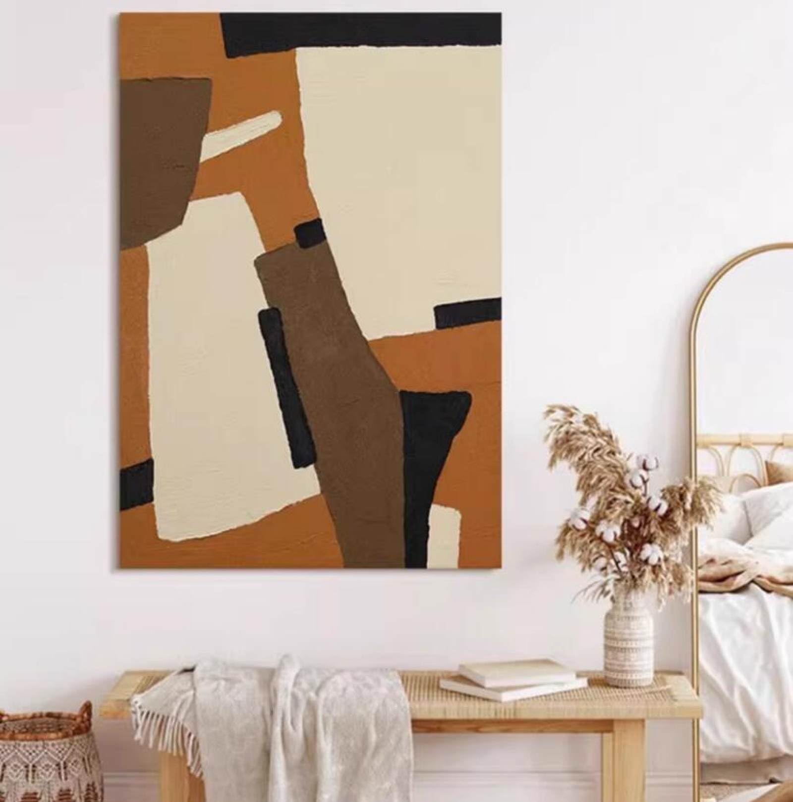 Peinture à l'huile peinte à la main pour habiller un grand mur vide de salon