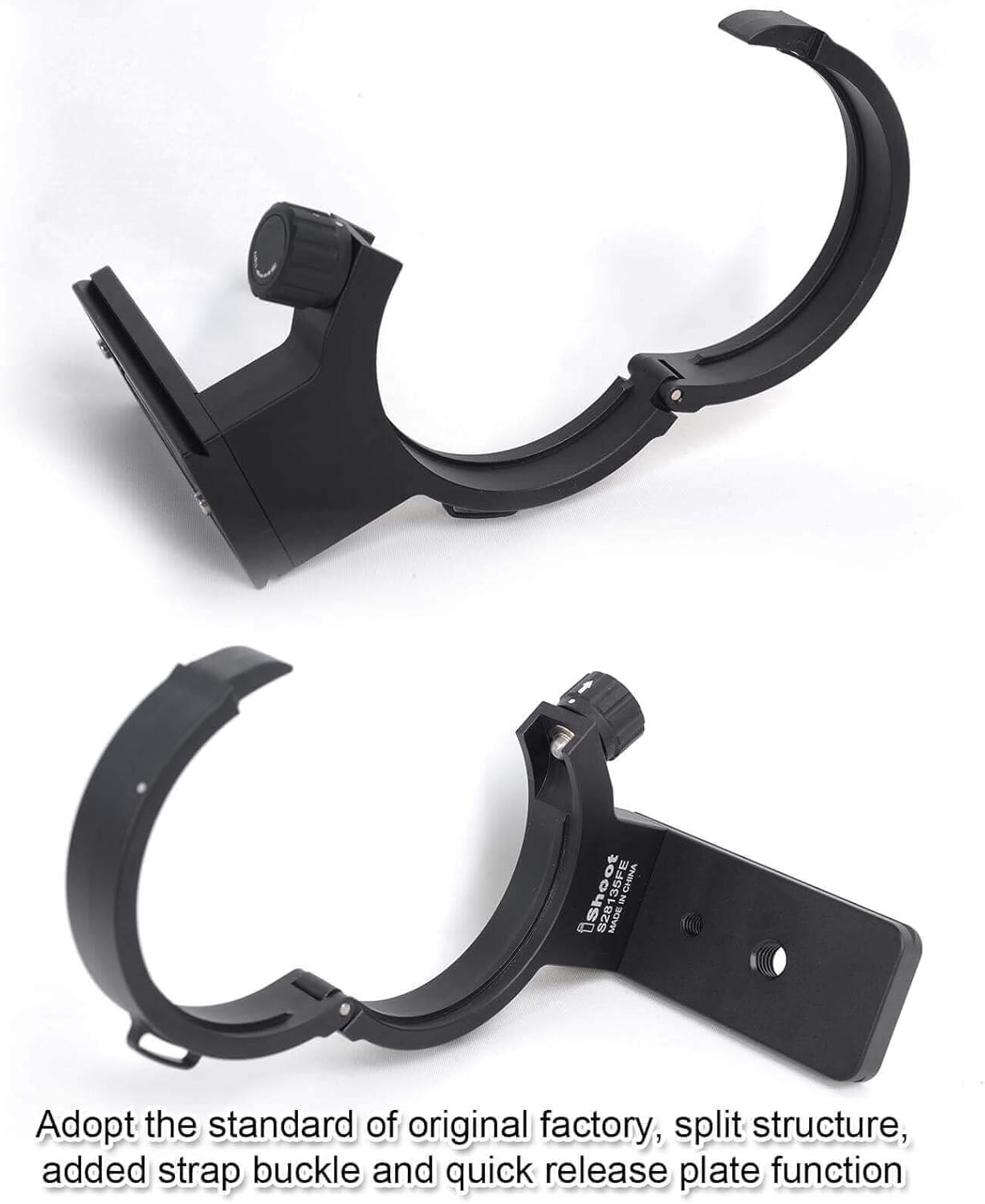 Tripod Mount Ring, iShoot Camera Lens Collar Support for Sony FE PZ 28-135mm f/4 G OSS Lens SELP28135G, Built-in Quick Release Plate Compatible with Tripod Ball Head of Arca-Swiss PMG SUNWAYFOTO Fit