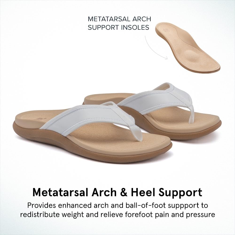 ABEO Laguna Flip Flops For Women | Orthopedic Sandals | Arch Support Flip Flops | Plantar Fasciitis Relief Sandals | Built-In Orthotics Inserts For Women