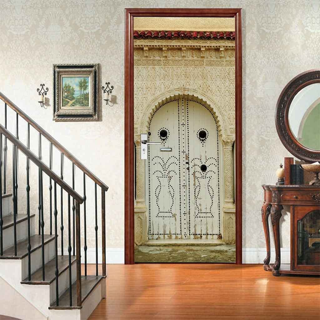 3d Adesivi Per Porte Vista Mare Murale Autoadesivo Decorazione Della Casa Adesivi Murali Soggiorno Camera Da Letto Adesivi Artistici Rimovibili-77x200 cm