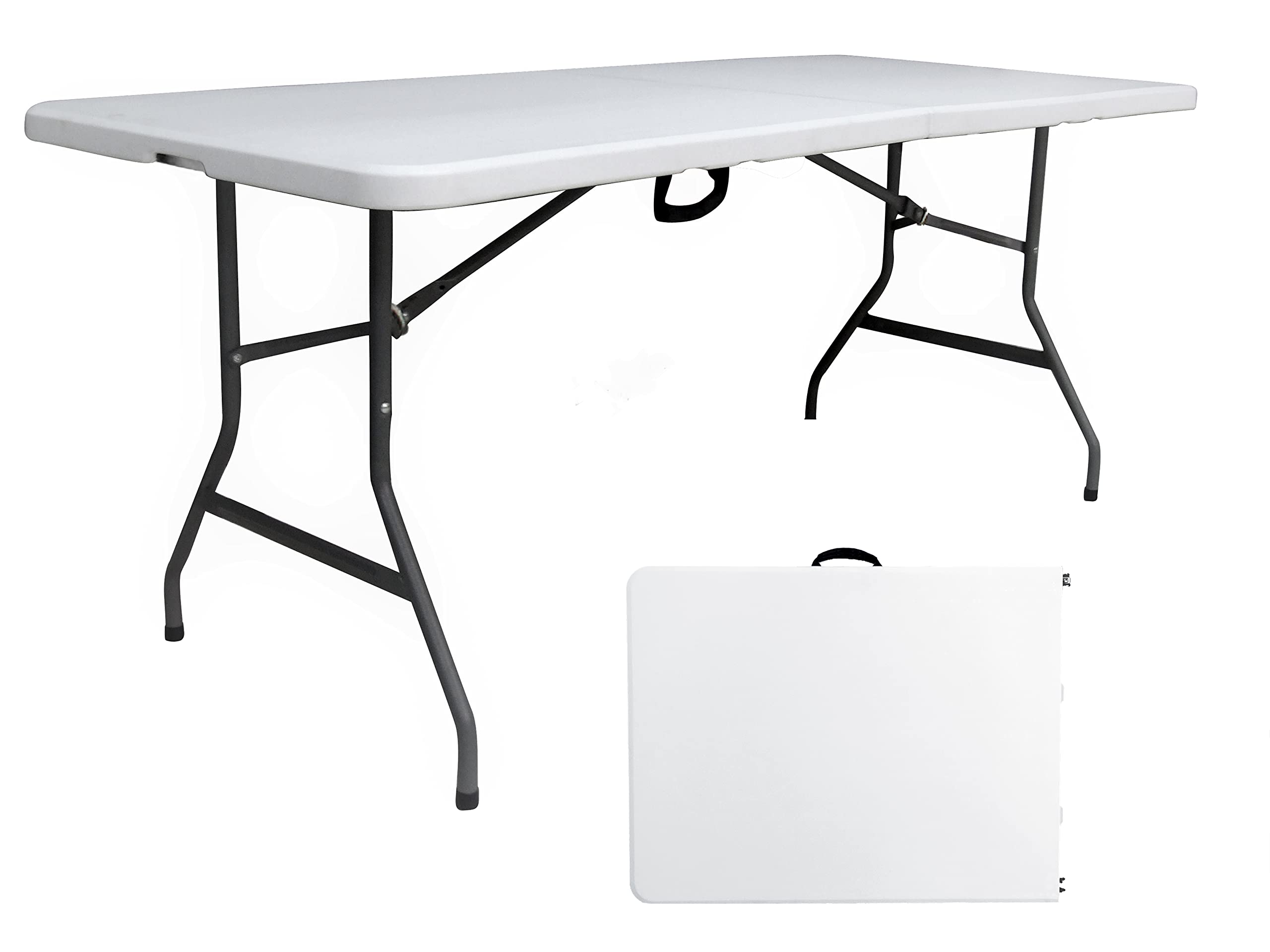GoTrio 6 Foot x 30 inch Folding Table, Indoor Outdoor Portable Plastic