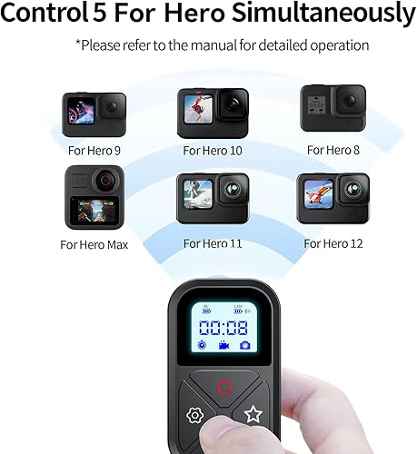 Miniatura 3 de Control remoto inalámbrico inteligente para GoPro  Controlador de cámara impermeable para GoPro Hero 111098MAX, pantalla LED, cargador magnético,