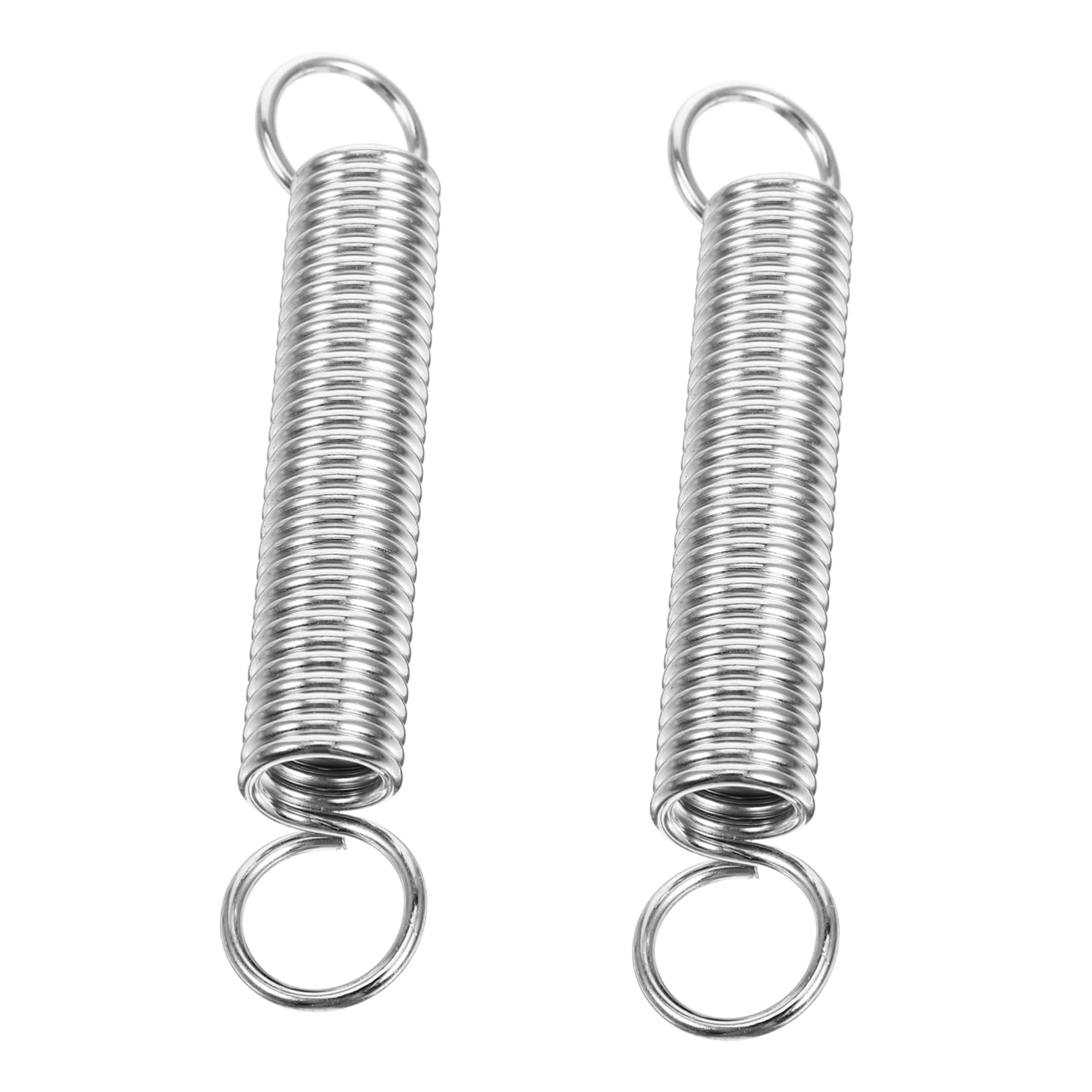 PRETYZOOM 2pcs Mini Tillage Accessories Metal Spring Long Spring Extension Springs by Size Spring Wire Heavy Duty Spring Compressed Spring Springs for Crafts Spring Hook Silver Steel