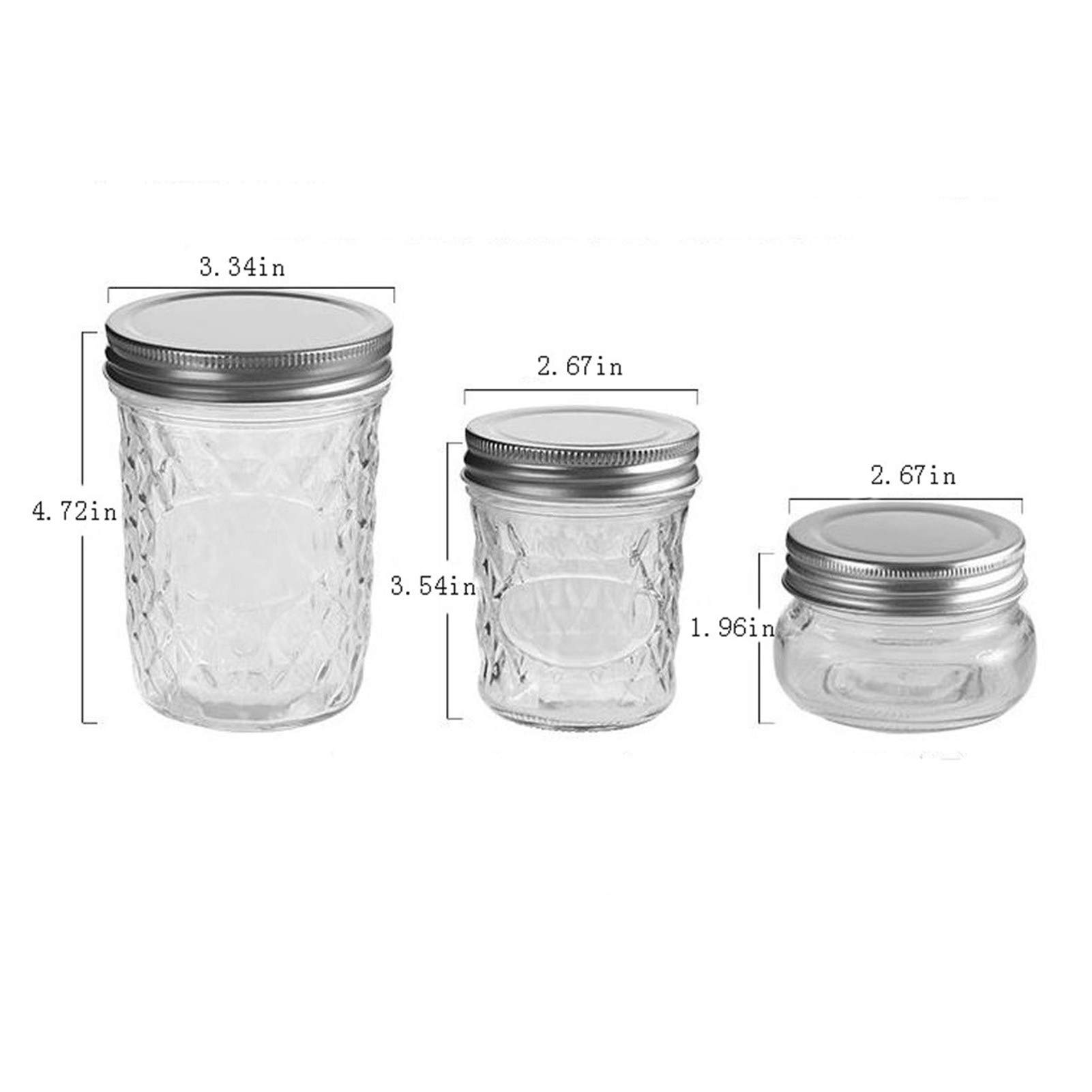 Botes para Alimentos Tarro de Cristal de Almacenamiento, Botes herméticos del alimento, envase con Tapa for Servir té, café, Especias y más, Juego de 3 Botes Herméticos
