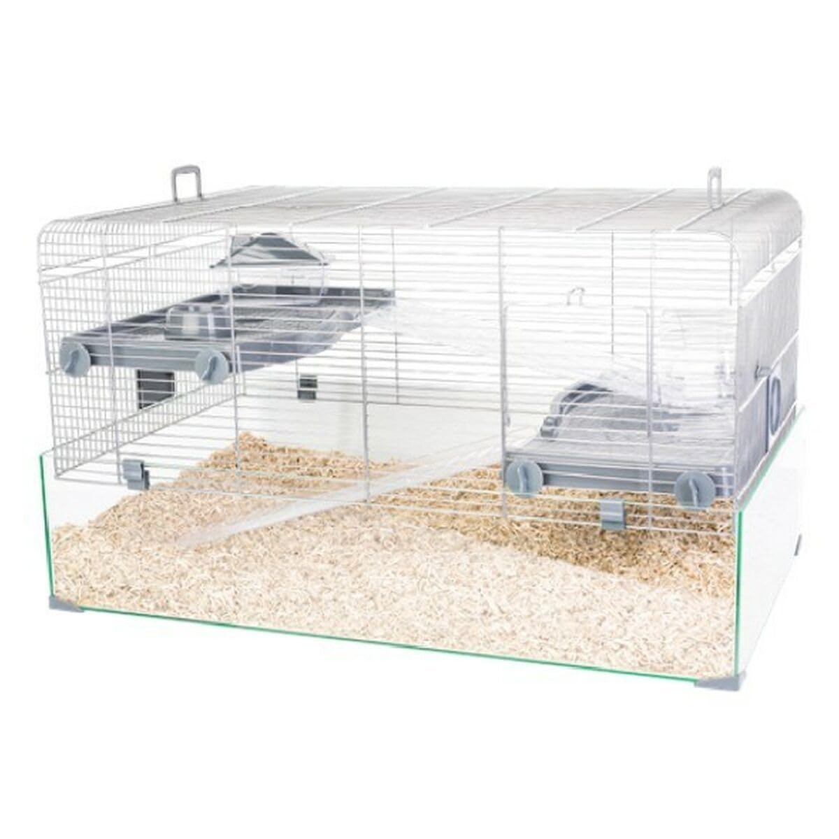 Zolux Panas Colour Metall Kunststoff 48 x 48 x 45 cm (1 Stück) - Nagetiere Käfig mit 2 Türen, 1 Ebene, bunt, für Innenbereich, leicht zu reinigen, langlebig