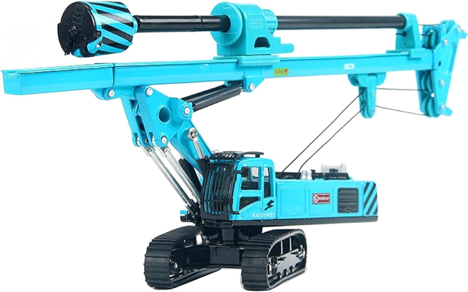 Blue 1/64 Alloy Rotary Drilling Rig Crawler Excavator Model US