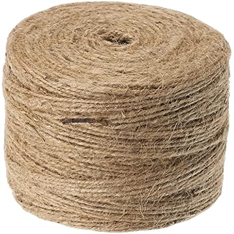 Rayher 4200331 Jutegarn, 3fach, 3,5 mm ø, Spule 280 m, Farbe natur, Jute-Schnur, Bindegarn, Bindeschnur, Dekokordel, Jutekordel Cover