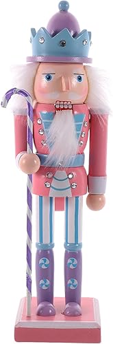 Miniatura 10 de Adorno de cascanueces de madera púrpura soldado de Navidad para el festival de Navidad